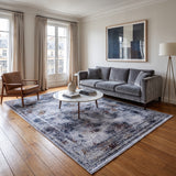 Silver Grey & Rust Distressed Ornamental Rug Design 230x160cm - photo 2