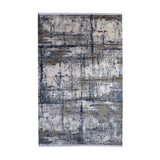 Grey & Ivory Abstract Distressed Rug Design 230x160cm