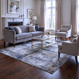 Grey & Ivory Abstract Distressed Rug Design 230x160cm - photo 2