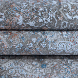 Taupe Grey, Blue & Rust Distressed Tribal Rug Design 290x200cm - photo 3