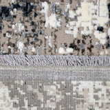 Charcoal Grey & Ivory Abstract Distressed Rug Design 290 × 200 cm