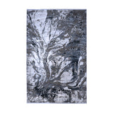 Taupe Grey & Charcoal Abstract Botanical Rug Design 290x200cm