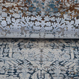 Multi-coloured Grey & Blue Distressed Medallion Rug Design 290x200cm - photo 3