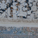 Multi-coloured Grey & Blue Distressed Medallion Rug Design 290x200cm - photo 4