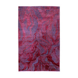 Berry Red & Blue-Grey Abstract Flow Rug Design 290 × 200 cm