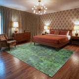 Lime Green & Grey Abstract Organic Rug Design 290x200cm - photo 3