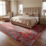 Burgundy & Teal Blue Abstract Rug Design 290x200cm - photo 2