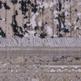 Charcoal Grey & Ivory Distressed Persian-Inspired Rug Design 290 × 200 cm