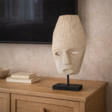 White Mask On Stand 34 × 14 × 79 cm