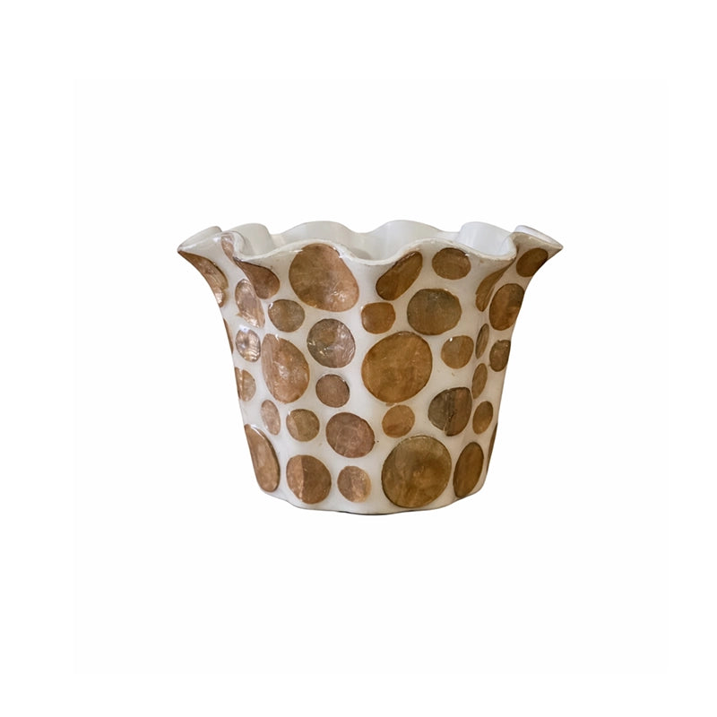 Shell Pot Collection Cream & Gold (S, M, L)