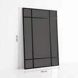 Black Inlay Mirror 220 × 140 cm