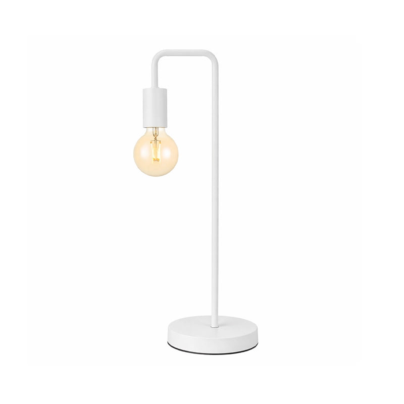 Metal Desk Lamp White 14 × 14 × 50 cm