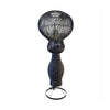 Black Rattan Trophy Floor Lamp 120 cm