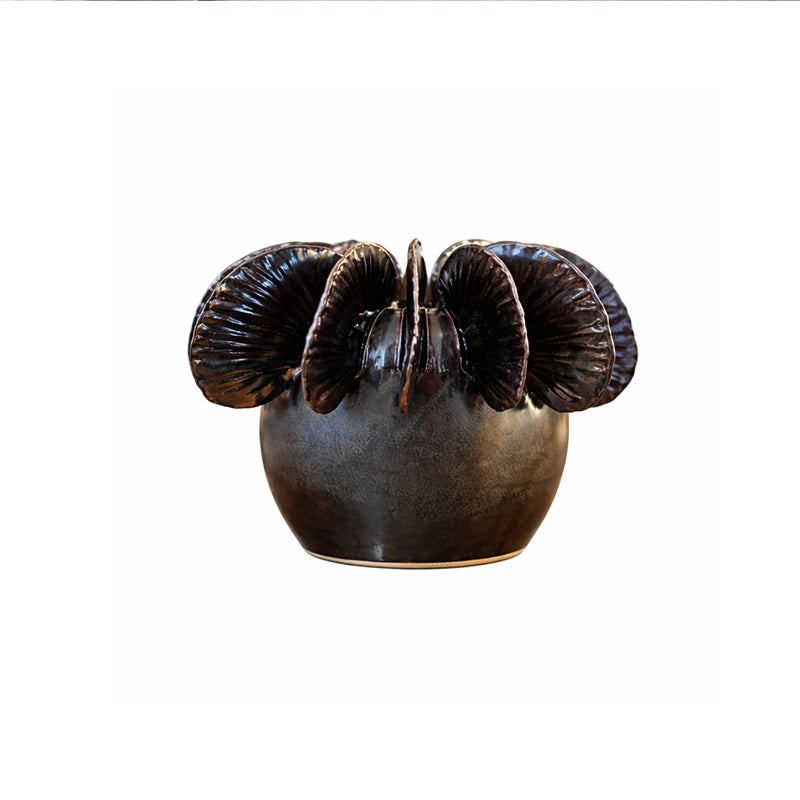 Bronze Metallic Sculptural Ceramic Statement Vases (S/M/L)
