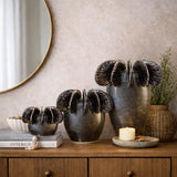 Bronze Metallic Sculptural Ceramic Statement Vases (S/M/L)