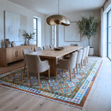Multi-Coloured Tribal Diamond Kilim Rug Design 495 × 314 cm