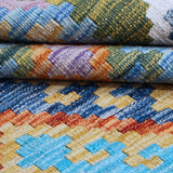Multi-Coloured Tribal Diamond Kilim Rug Design 495 × 314 cm