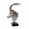 Zawadi Textured Sable Head on Marble Base 47 cm H