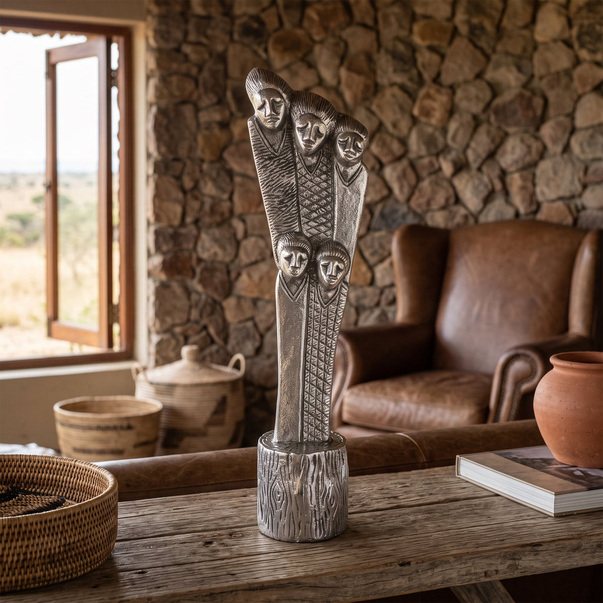Zawadi African Family Sculpture 36.5 cm H - photo 2