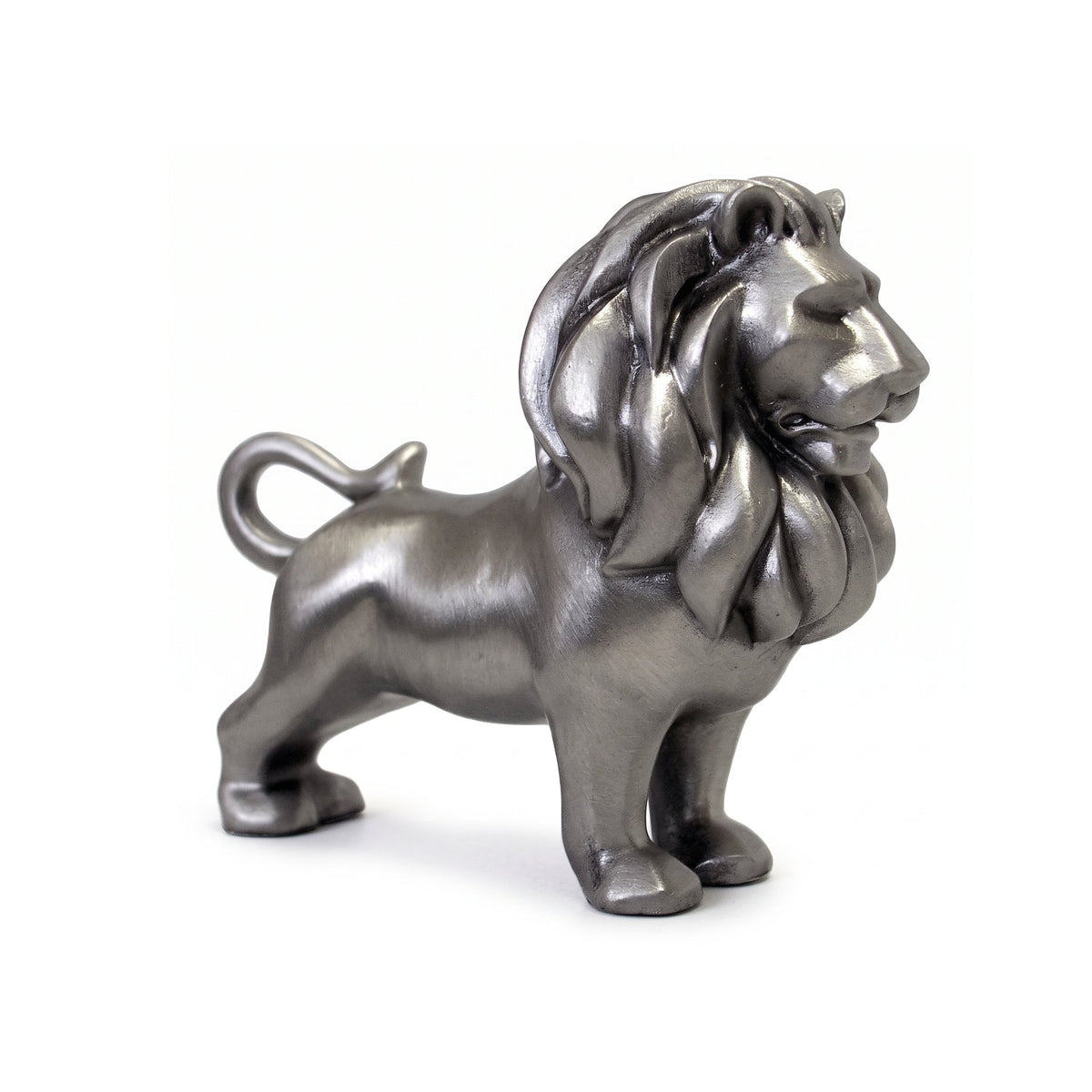 Zawadi Pewter Lion Standing 9 cm L
