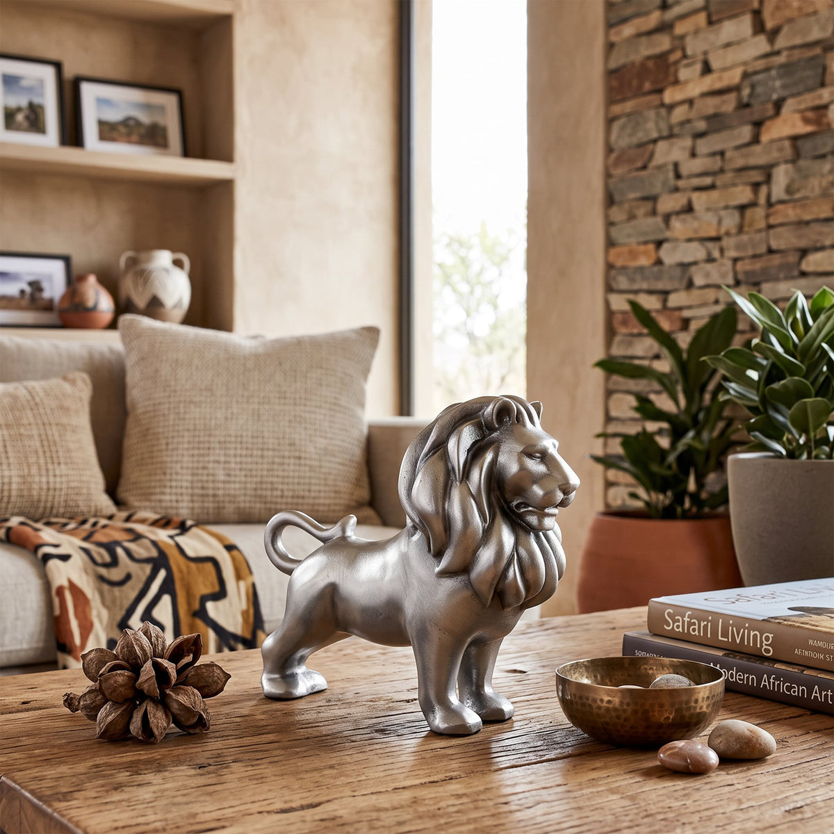 Zawadi Pewter Lion Standing 9 cm L - photo 2