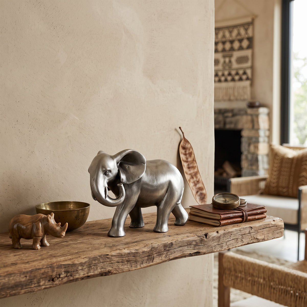 Zawadi Pewter Elephant Trunk Down 9 cm L - photo 2