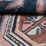 Rust, Navy & Brown Caucasian Tribal Geometric Medallion Rug 193 × 111 cm - photo 3