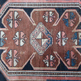 Rust, Navy & Brown Caucasian Tribal Geometric Medallion Rug 193 × 111 cm - photo 4