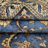 Blue & Ivory Persian Tabas Floral Central Medallion Rug 343 × 237 cm - photo 4
