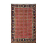 Red & Navy Persian Tabriz All-Over Geometric Floral Rug 328 × 242 cm