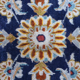 Navy, Cream & Gold Persian Kashan All-Over Floral Rug 425 × 303 cm - photo 5