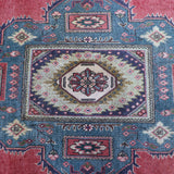Red, Blue & Cream Persian Tabriz Geometric Medallion Rug 396 × 294 cm - photo 5