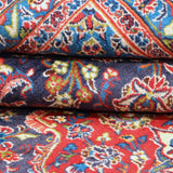 Navy Blue & Red Persian Khorasan Floral Medallion Rug 369 × 292 cm - photo 4