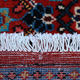 Red, Navy Blue & Cream Persian Mahal Geometric Medallion Rug 396 × 299 cm - photo 6
