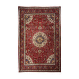 Red & Ivory Persian Khorasan Floral Medallion Rug 385 × 295 cm