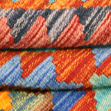 Teal & Rust Geometric Tribal Diamond Kilim Rug Design 260 × 180 cm - photo 3