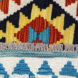 Teal & Terracotta Geometric Tribal Diamond Kilim Rug Design 261 × 166 cm - photo 5