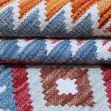 Teal & Rust Anatolian Design Afghan Kilim Geometric Diamond Rug 290 × 205 cm - photo 3