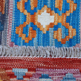 Teal & Rust Anatolian Design Afghan Kilim Geometric Striped Rug 290 × 198 cm - photo 5