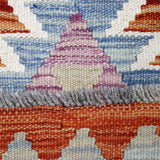 Rust & Sage Green Multicoloured Geometric Tribal Diamond Kilim Runner 292 × 80 cm - photo 5