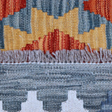 Rust & Mustard Multicoloured Geometric Tribal Diamond Kilim Rug 294 × 202 cm - photo 5