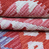 Red & Cream Multicoloured Geometric Tribal Diamond Kilim Rug Design 297 × 197 cm - photo 3