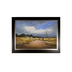 PIETER VAN HEERDEN<Br>LANDSCAPE SCENERY PAINTING<Br> 106cm x 77cm