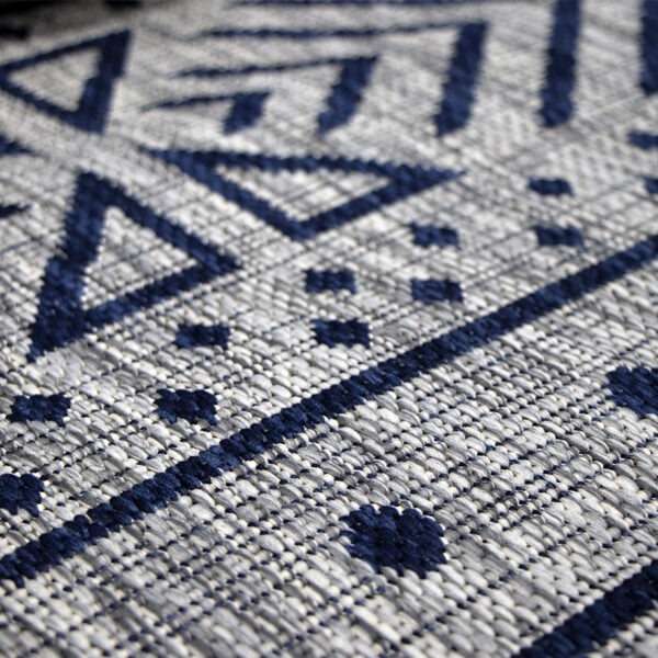 NAVY TRIBAL DESIGN OUTDOOR RUGS - Image 4