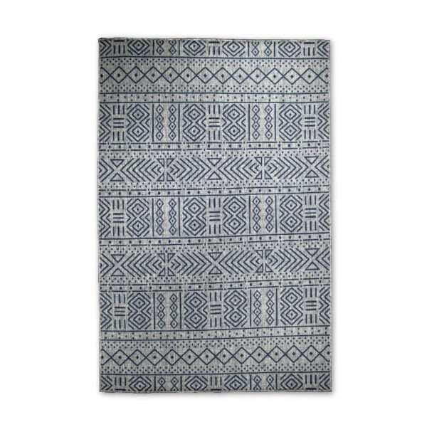 NAVY TRIBAL DESIGN OUTDOOR RUGS