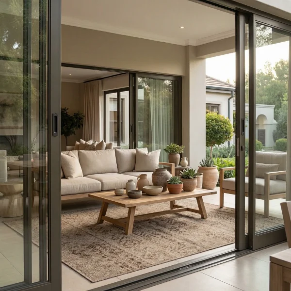 BROWN & BEIGE OUTDOOR RUG<Br> 100cm x 150cm - Image 3