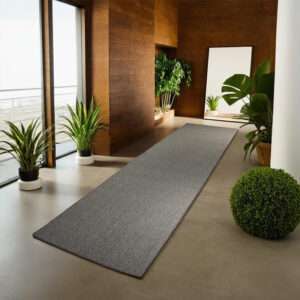 Heriz Gallery <Br> MODERN GREY INDOOR/OUTDOOR RUNNER <Br> 397cm x 105cm