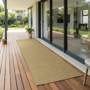 Heriz Gallery <Br> MODERN NATURAL GOLDEN BEIGE INDOOR/OUTDOOR RUG <Br> 397cm x 102cm