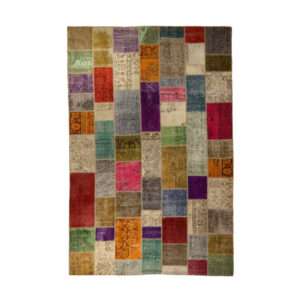 Heriz Gallery <Br>MULT-COLOURED HAND-KNOTTED MODERN PATCHWORK COLLAGE RUG <Br> 353cm x 253cm