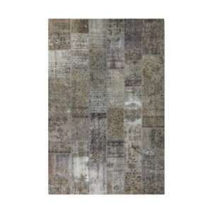Heriz Gallery <Br>NEUTRAL HAND-KNOTTED MODERN PATCHWORK COLLAGE RUG <Br> 300cm x 202cm